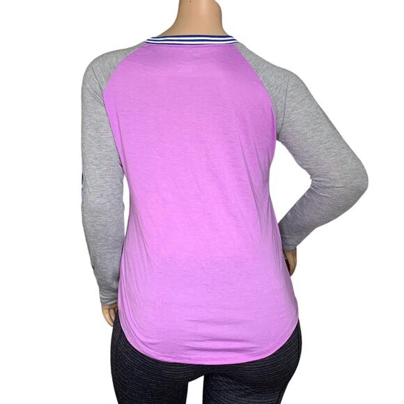 Disney Frozen II NWOT Tshirt Raglan Long Sleeve Purple/Gray Crewneck Fearless - Picture 5 of 9